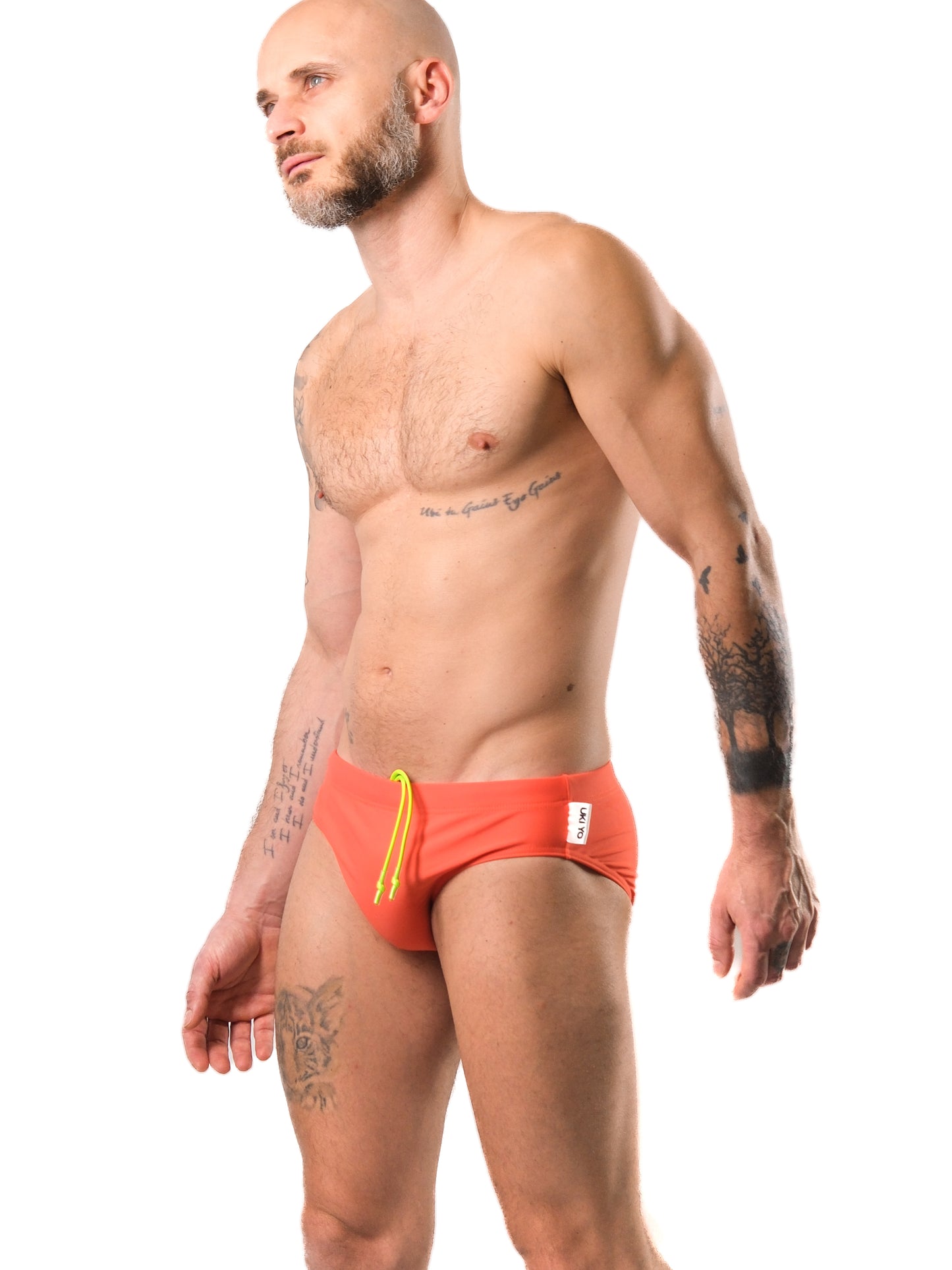 Clementina - Slip da bagno arancioni da uomo