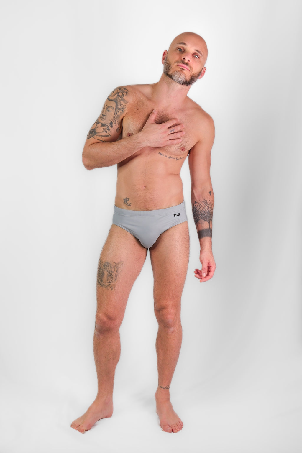 [PAJARA] Grey Men Swim Briefs