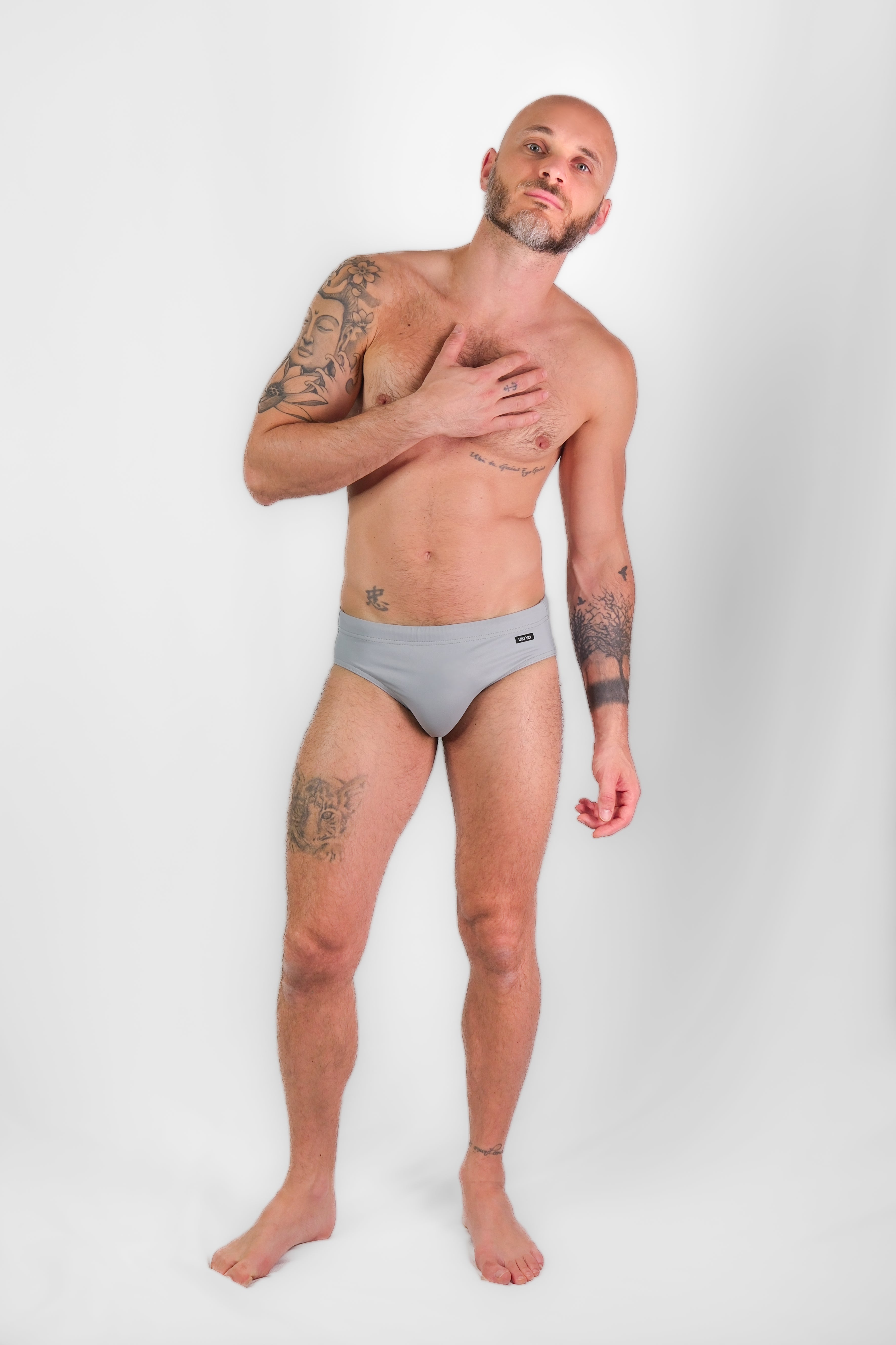 [PAJARA] Grey Men Swim Briefs