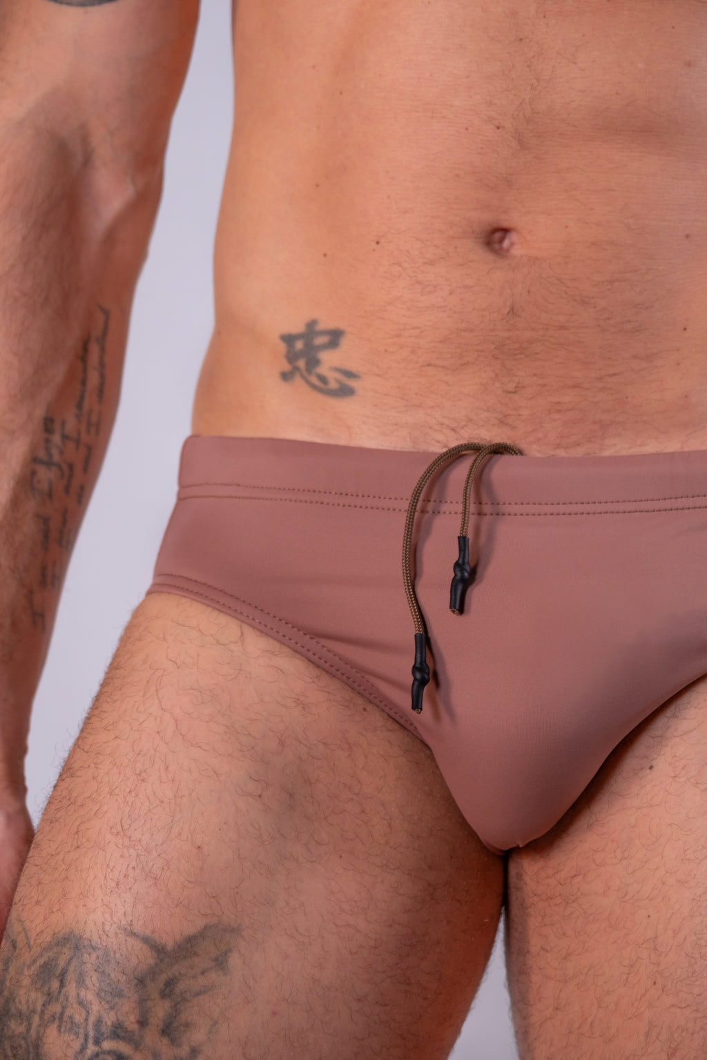 [TERRACOTTA] Brown Men Swim Briefs