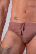 [TERRACOTTA] Brown Men Swim Briefs