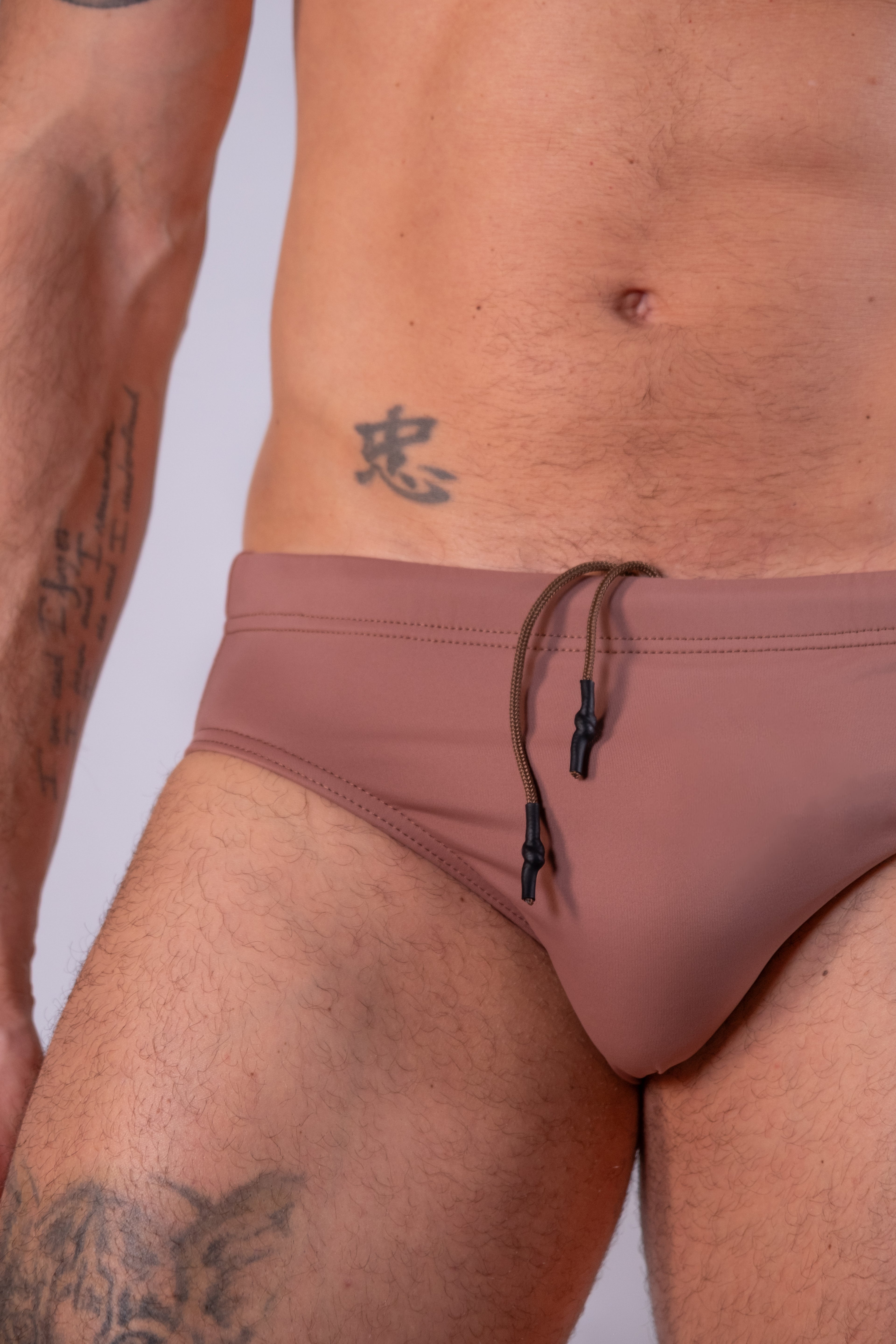 [TERRACOTTA] Brown Men Swim Briefs