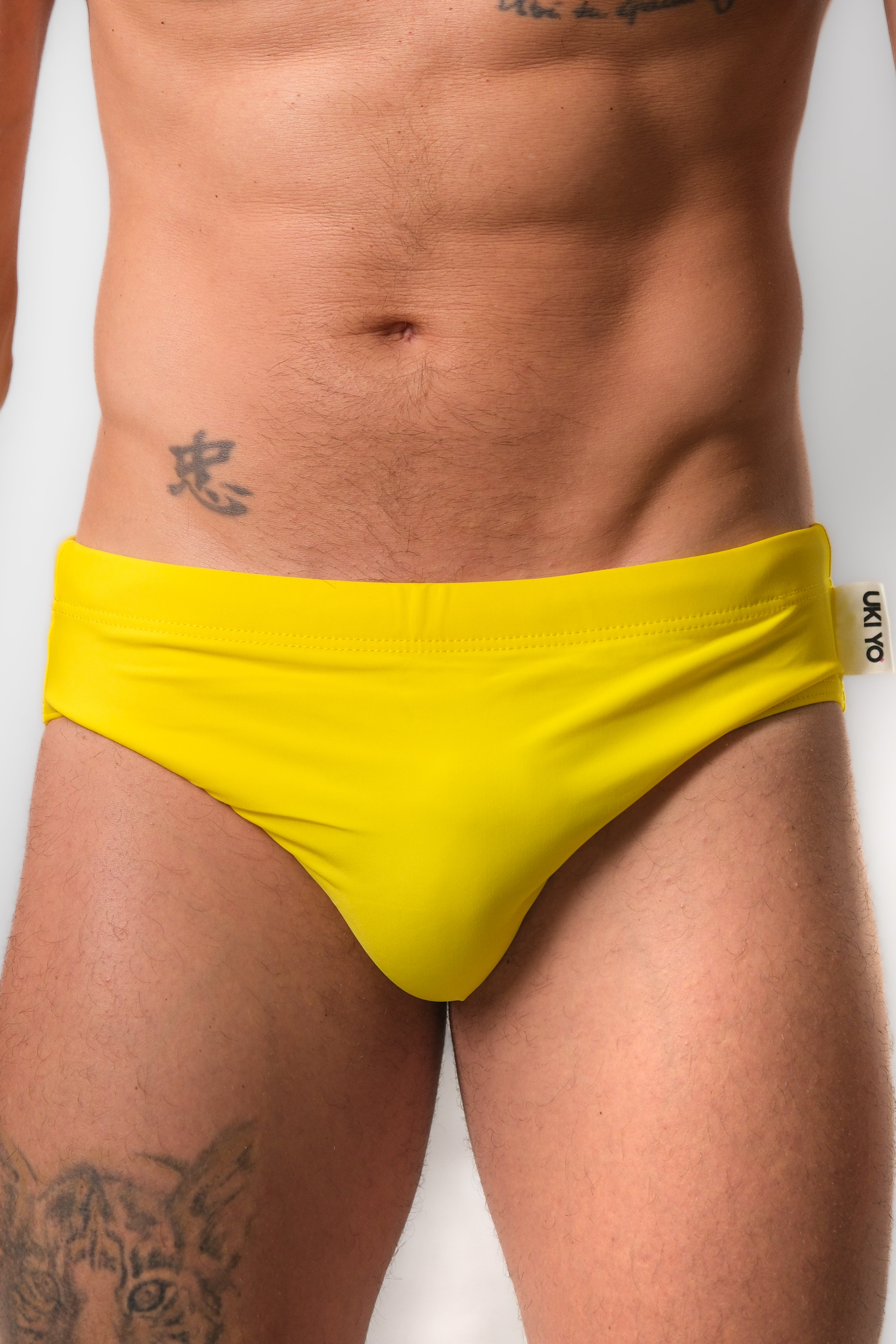 [AMARILIS] Yellow Men Swim Briefs