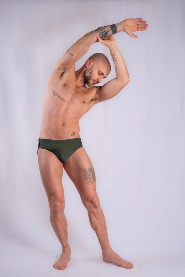 [PRETENDER] Green Men Swim Briefs