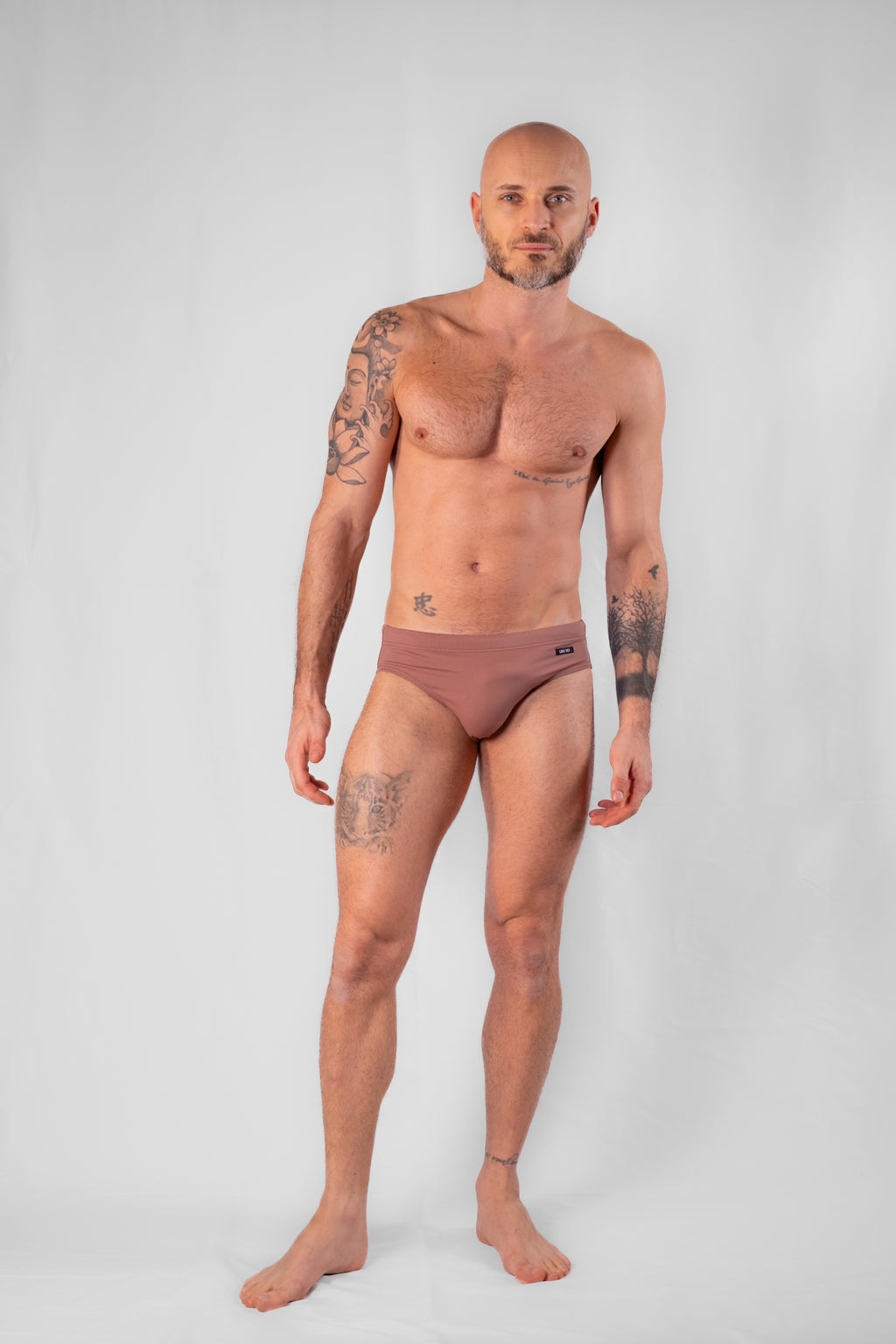 [TERRACOTTA] Brown Men Swim Briefs