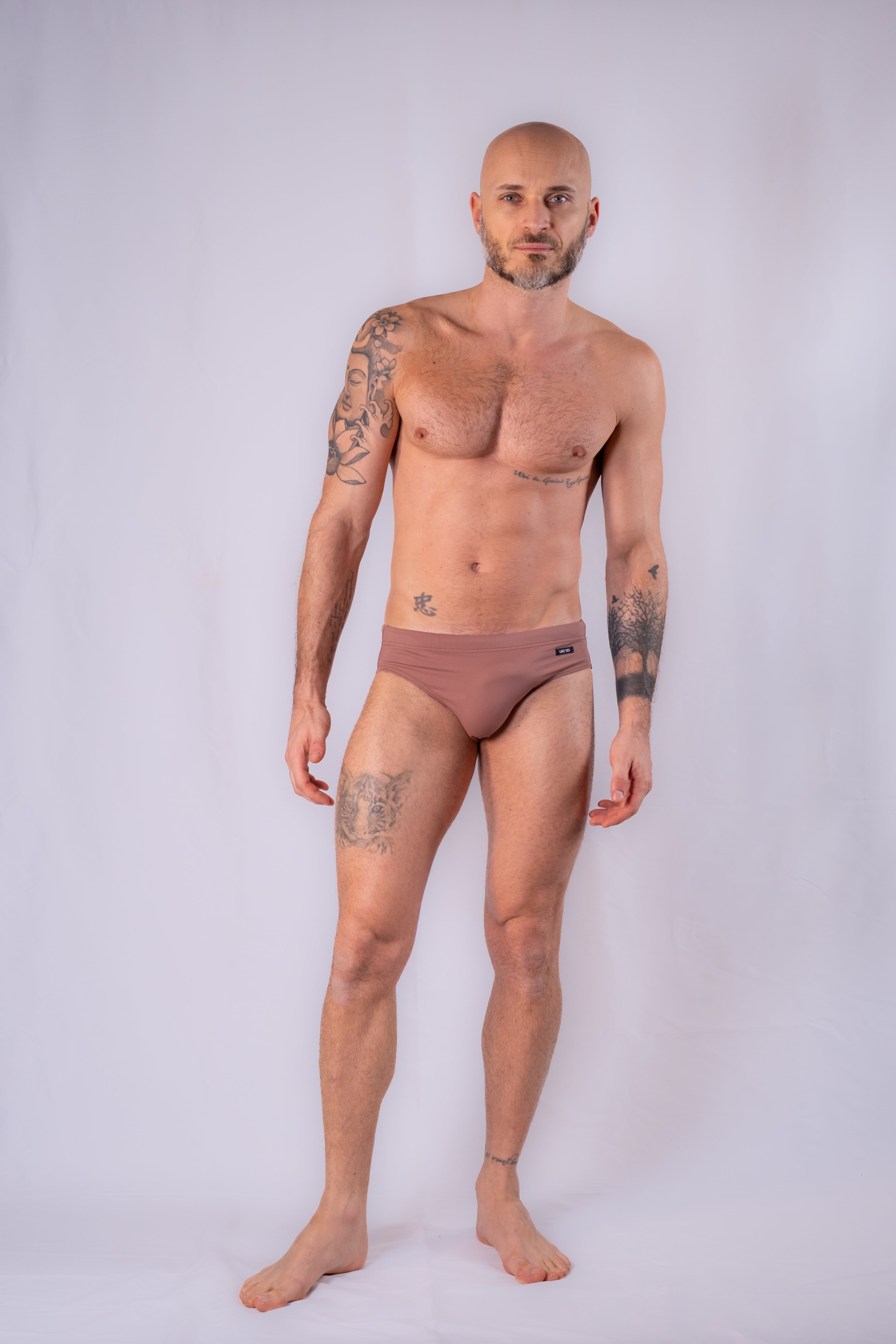 [TERRACOTTA] Brown Men Swim Briefs