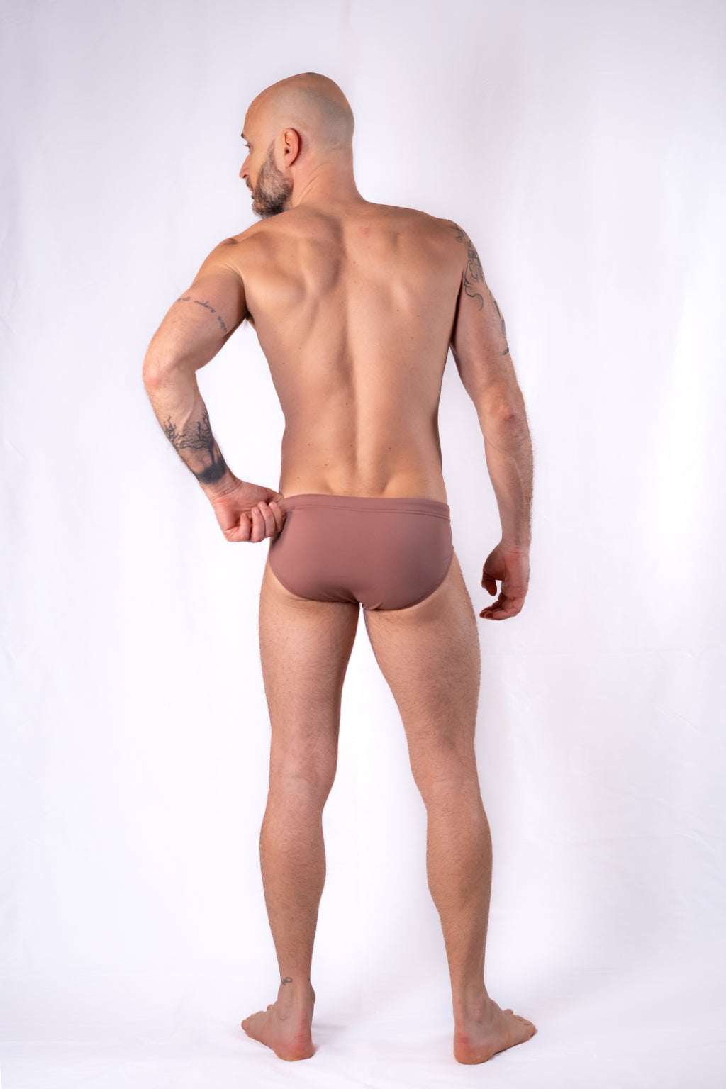 [TERRACOTTA] Brown Men Swim Briefs