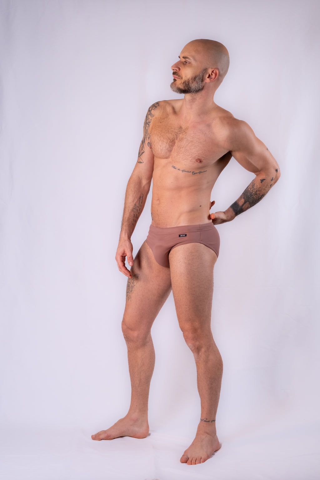 [TERRACOTTA] Brown Men Swim Briefs