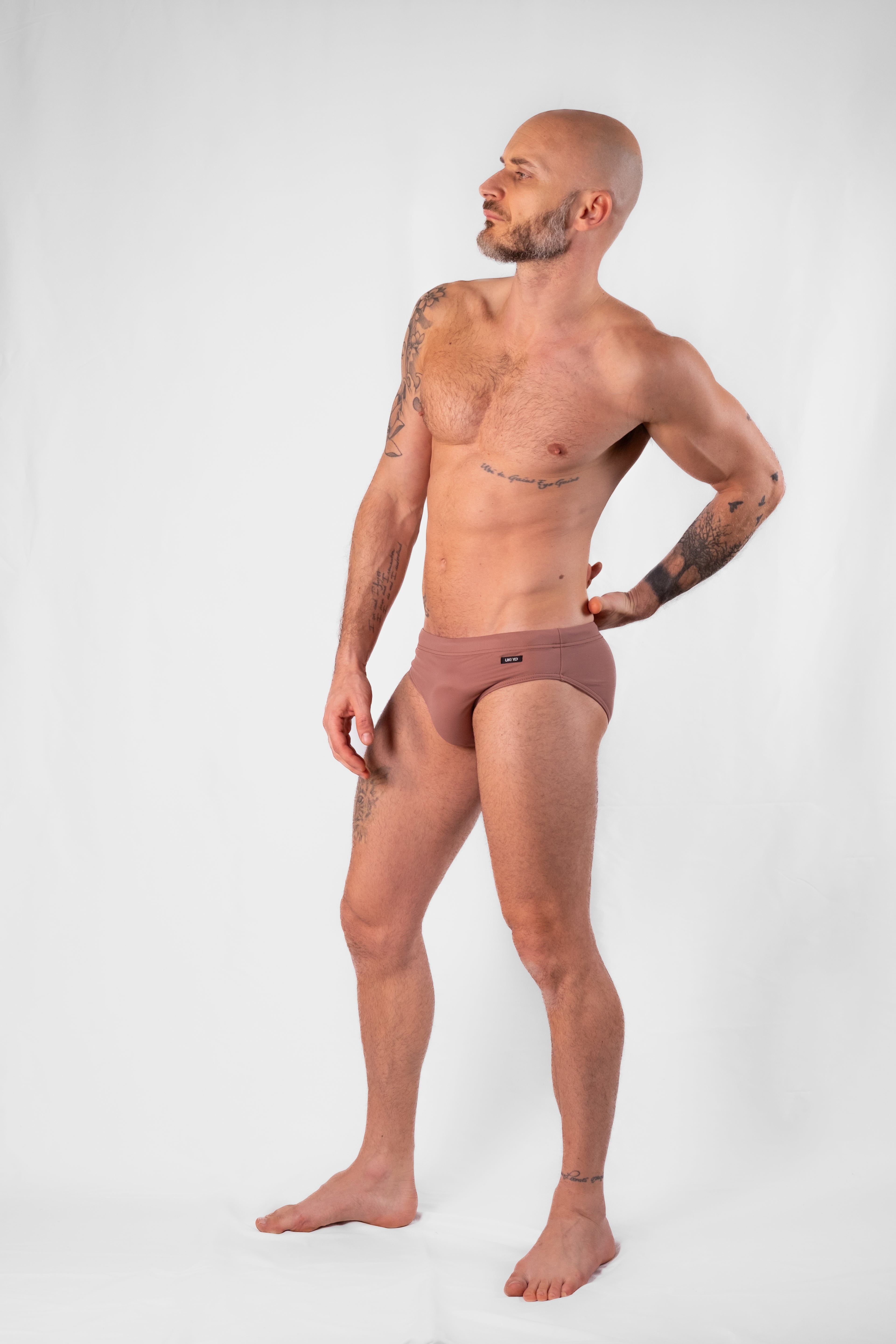 [TERRACOTTA] Brown Men Swim Briefs