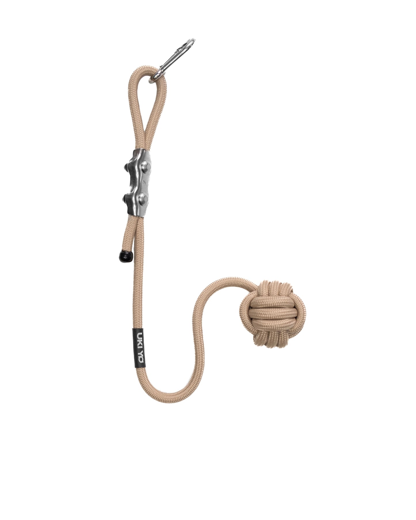 Handmade Monkey Fist with Carabiner & Metal Touches