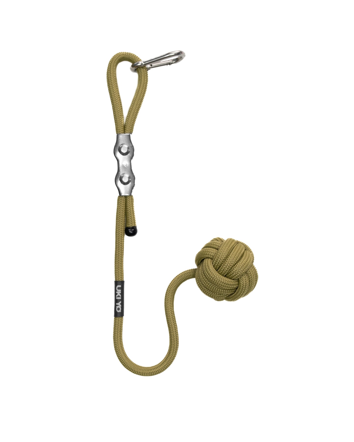 Handmade Monkey Fist with Carabiner & Metal Touches