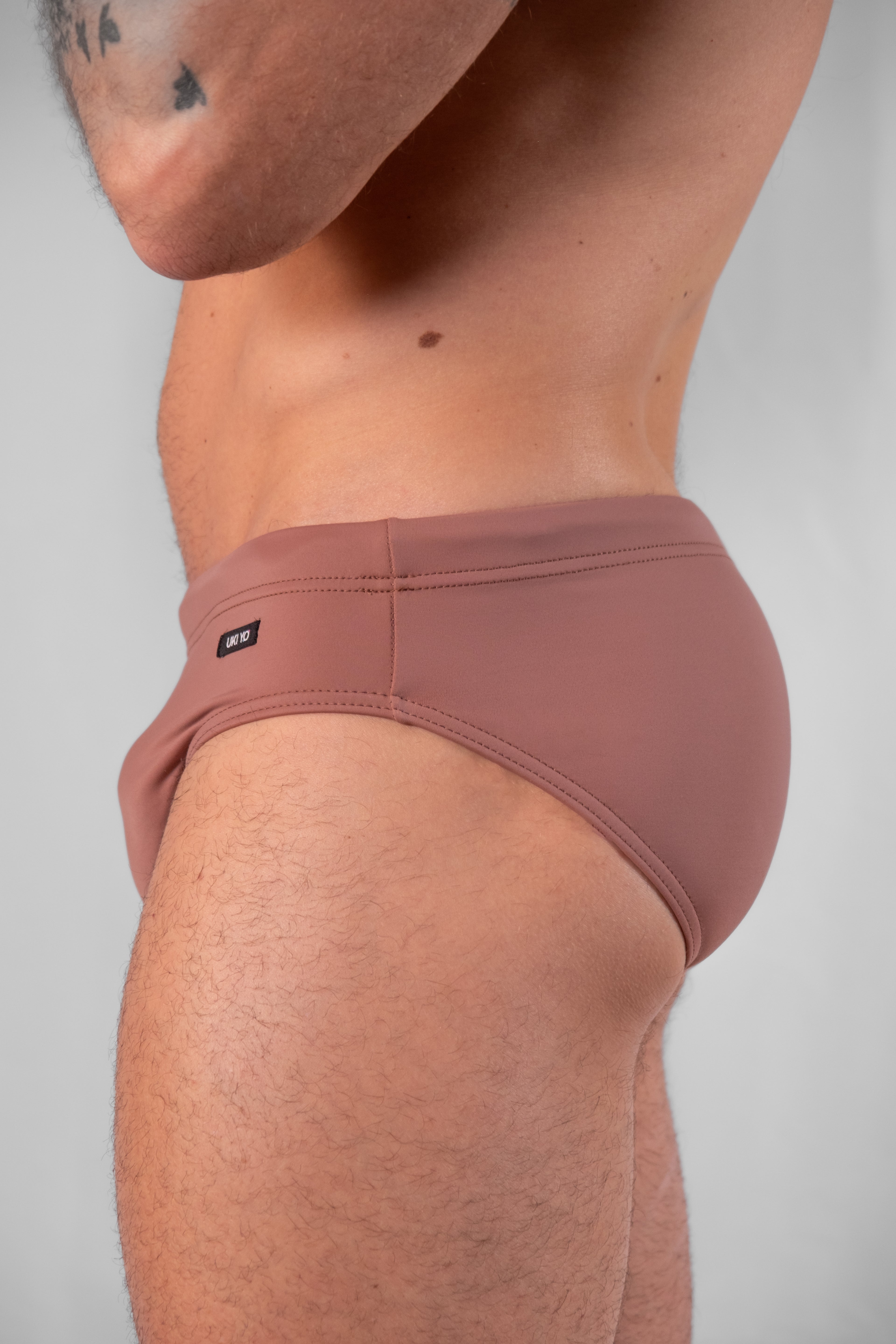 [TERRACOTTA] Brown Men Swim Briefs