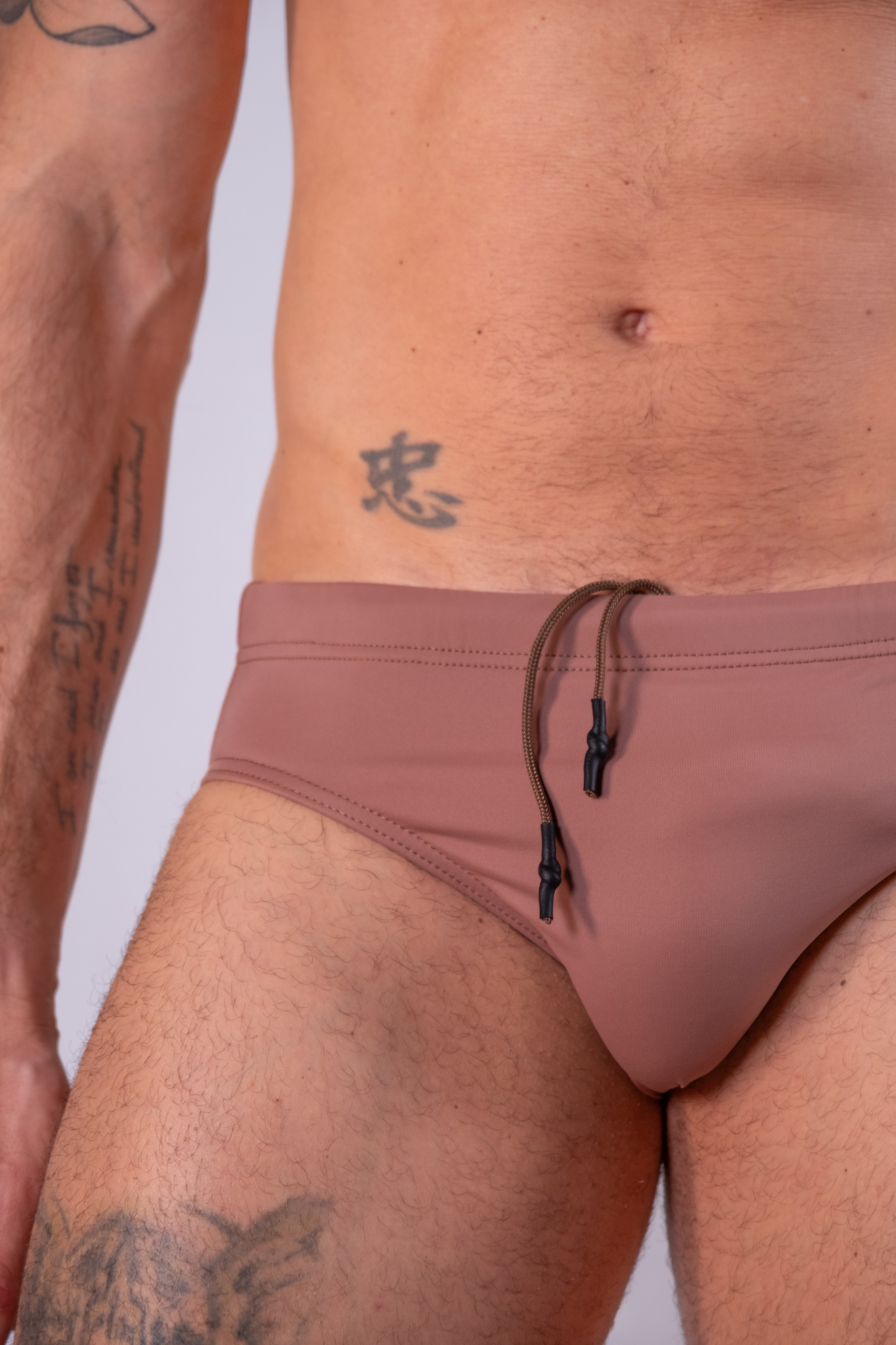[TERRACOTTA] Brown Men Swim Briefs