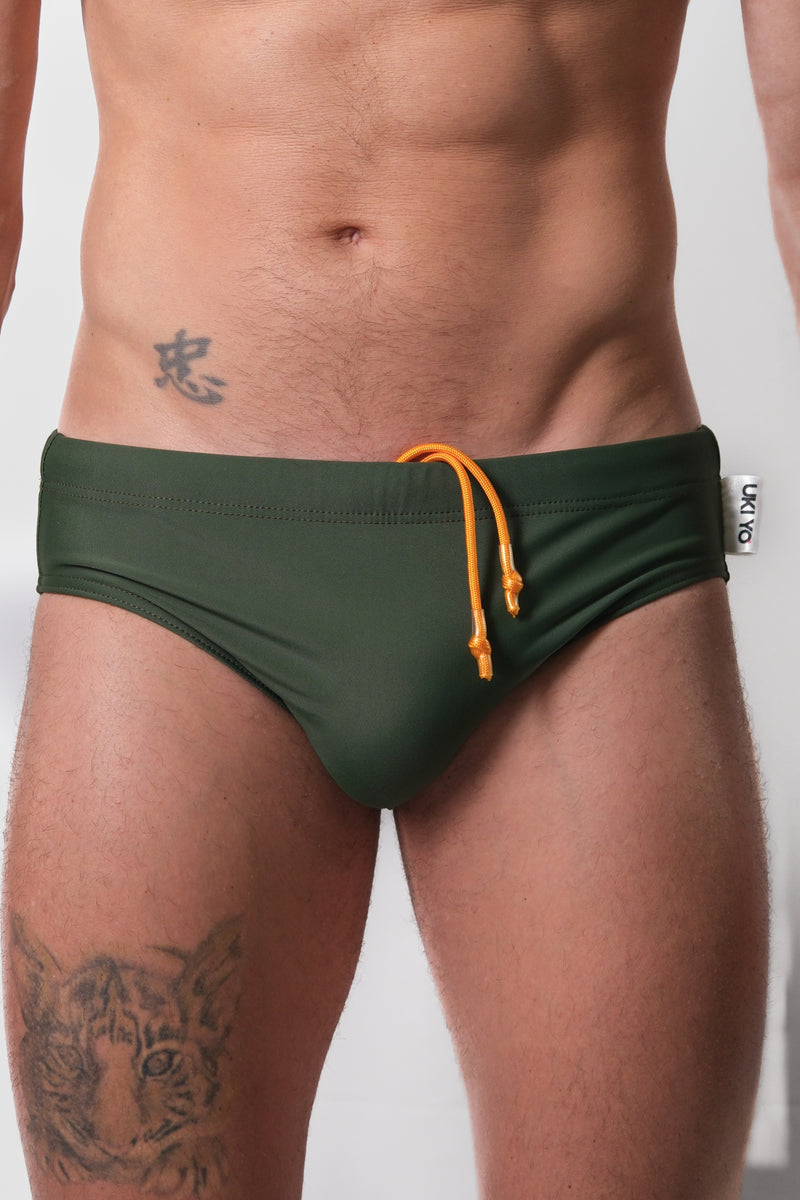 [PRETENDER] Green Men Swim Briefs
