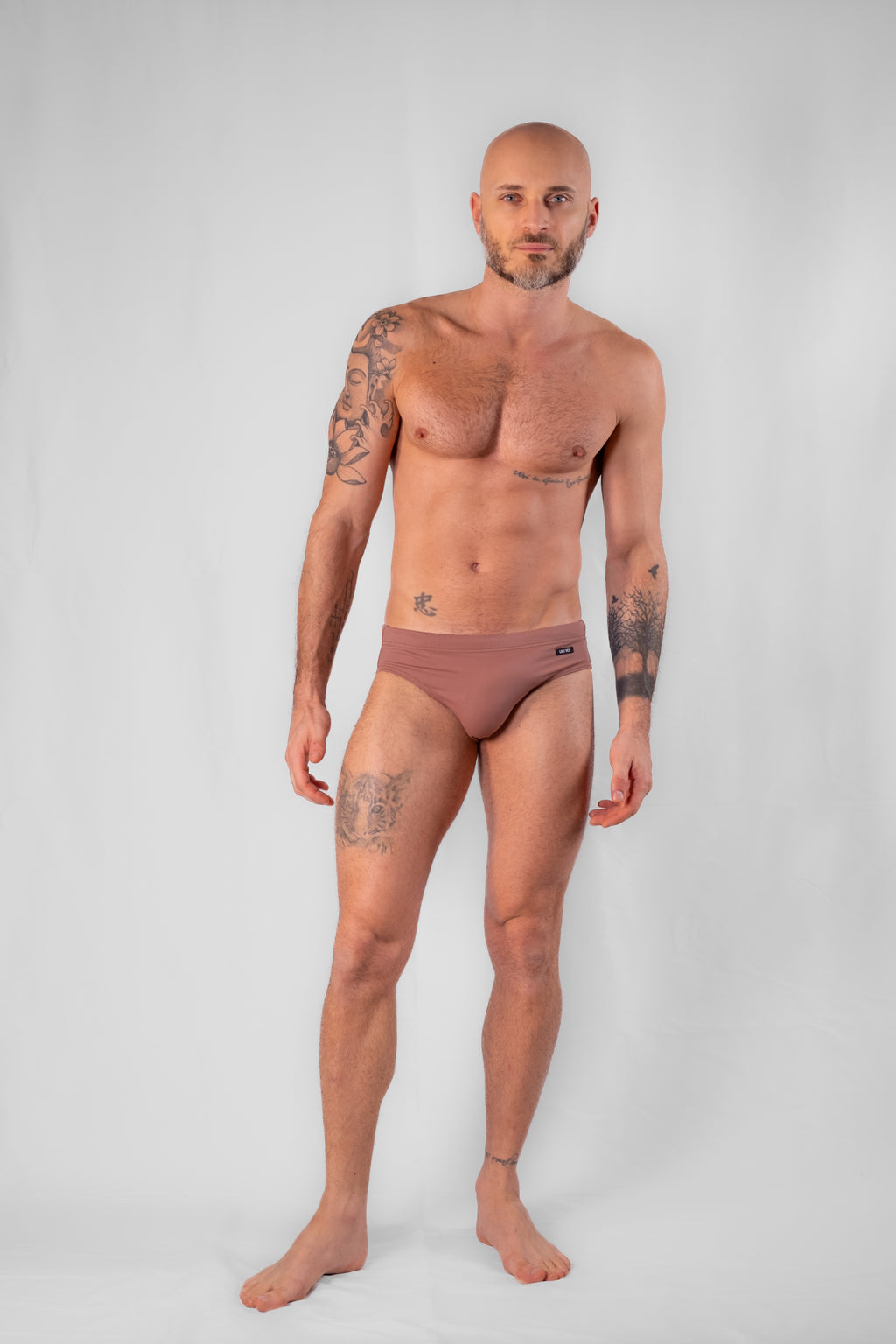 [TERRACOTTA] Brown Men Swim Briefs