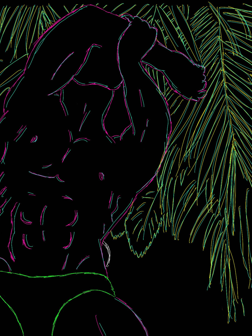 #1 JUNGLE SILHOUETTE - Digital Art Print