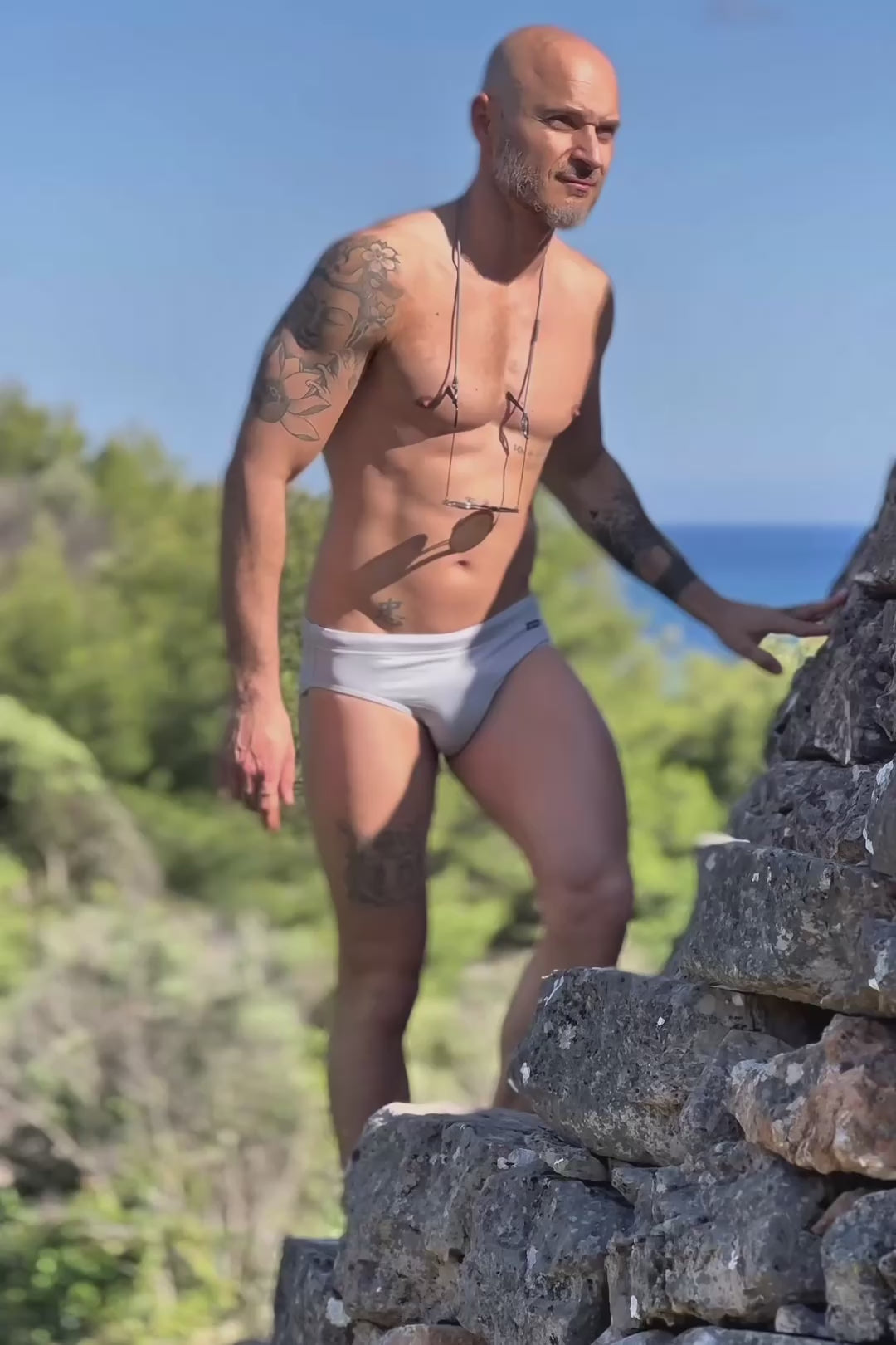 [PAJARA] Grey Men Swim Briefs